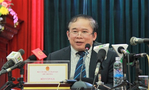 Thứ trưởng Bùi Văn Ga - Họp báo về công bố phương án thi năm 2017.